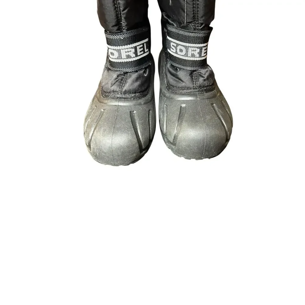 Sorel Youth Cub Insulated Snow Boots, Black Winter Boots, Unisex Kids Size 1